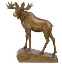 En av Skule Waksviks vakre Elg skulpturer er også med på Grev wedelss Plass Auksjoner denne mandagen.